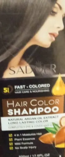 Shampoo cubre canas sadoer  tono Castano claro de 500 ML